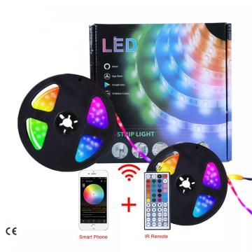 Auto a buon mercato 2835 Luci a strisce intelligenti LED RGB - Multicolore 12V/24V 5m/10m