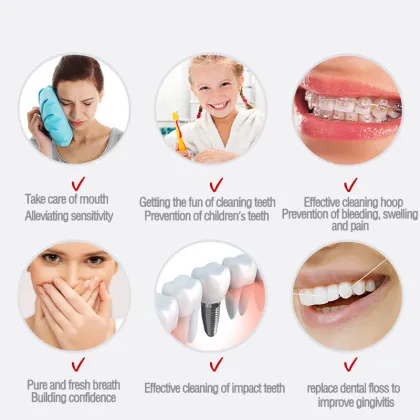 USB Rechargeable Water Jet Floss Toothpick - 5 Jet Tips, 150ml, Portable Dental Flosser