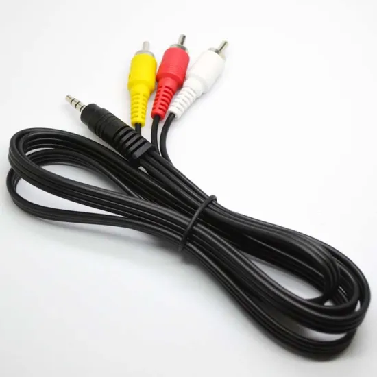 3.5mm 4 pole male to 3 rca male audio cable