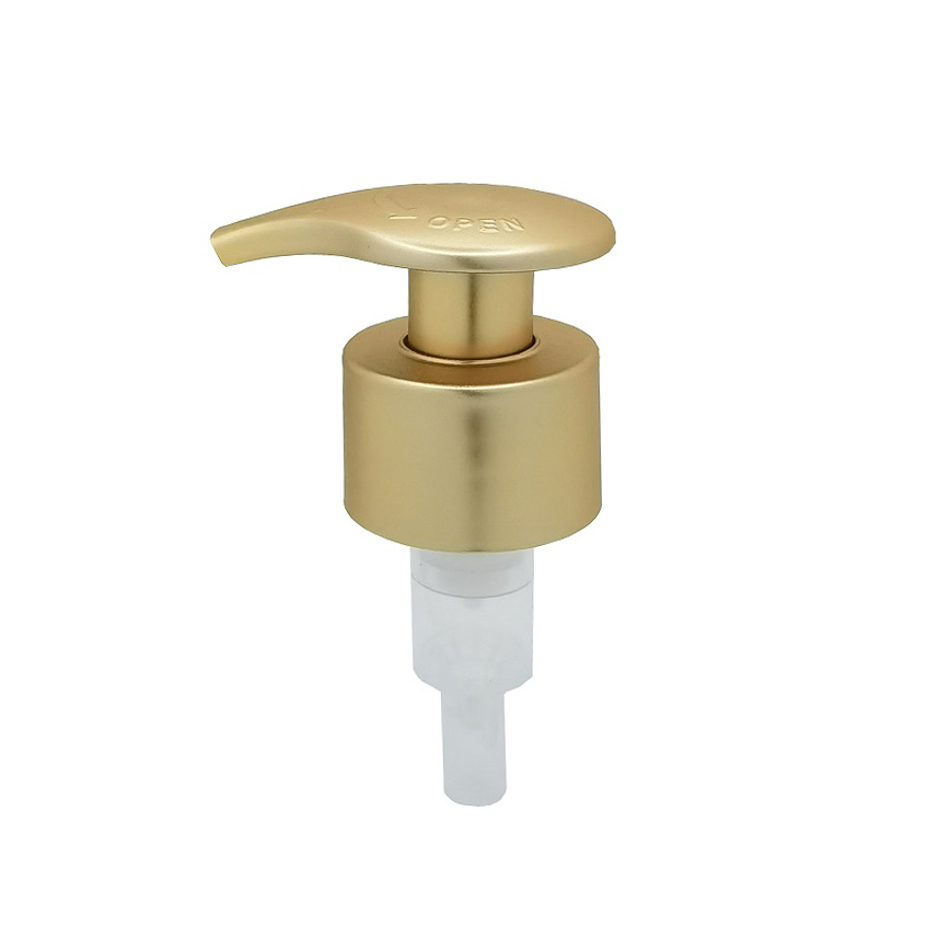 24/410 28/410 mm Bouteille de shampooing de lavage du corps UV Pompe de lotion en plastique en or enduit UV à vendre