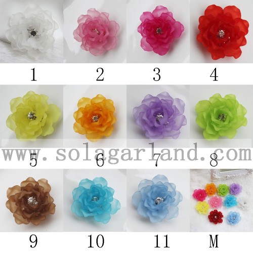 41MM en plastique acrylique perles de givre fleurs de fleurs artificielles