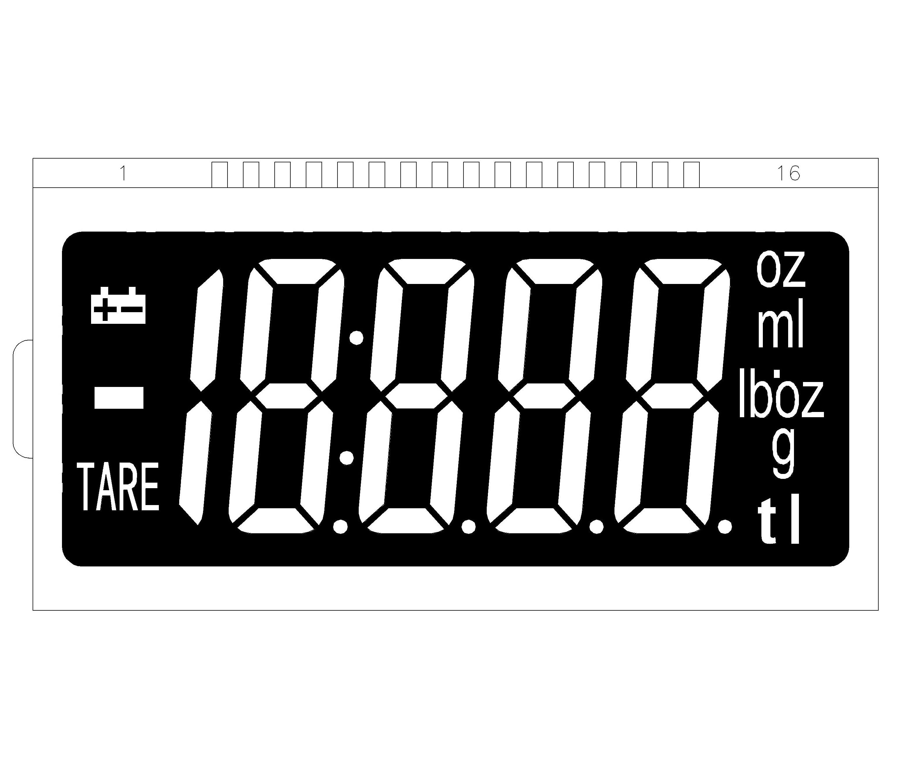 Scale Display Connector 4-digit 7-segment Liquid Display Panel For Electronic Scales With Zebra ...