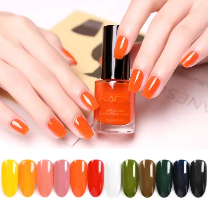 KADS Jelly Nail Polish 9.5ml 12 Candy Color Semi-transparent Nail Lacquer Manicure Translucent Jell Varnish Polish for Nail Art