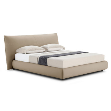 Italian Minimalist Modern Luxury Solid Wood Double Bed