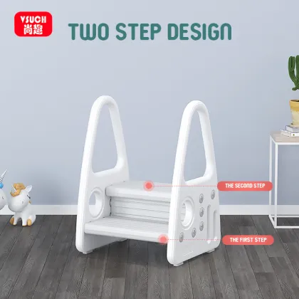 Kids Kitchen/Bathroom Stepping Stool - Plastic 2 Step Stool for Children