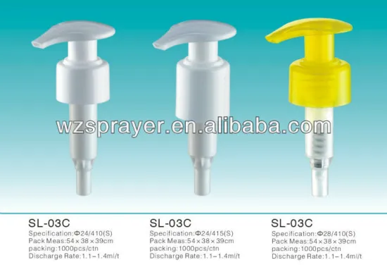 Plastic Left-Right Lotion Pump,SL-03C,big round head ,smooth closure design