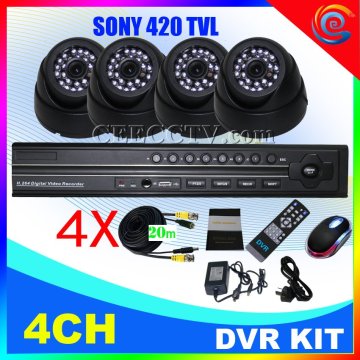 H.264 Standard Alone Dvr, 4ch Dome Cameras Cctv Dvr Kit Cee-dvr-8208v C035