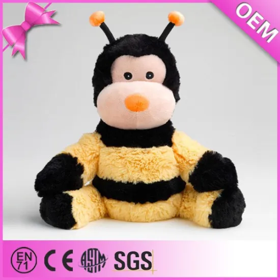 Factory wholesale fluffy soft plush bumble bee, plush toy bee stuffed animal
