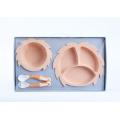 4pcs silicone toddlers dinnerware set