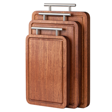 Grosir Dapur Premium Ebony Wood Cutting Boards - 3 Ukuran Tersedia