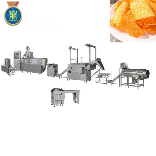 Corn chips nachos food production line equipment factory