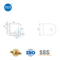 Clip per montaggio hardware di vetro da 90 gradi
