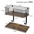 Wall Mount Iron Holder with Storage Basket