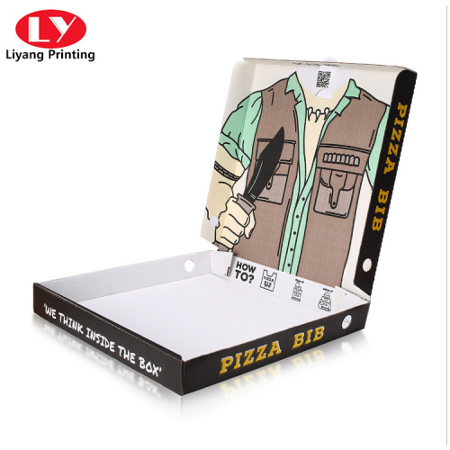 caja de pizza corrugada impresa personalizada para envasado de alimentos