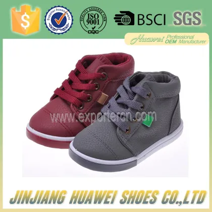 Kids Shoes girls Boys PVC Leather Lace Up High Children Sneakers girl Baby Shoes Sport Autumn Winter Children Shoes