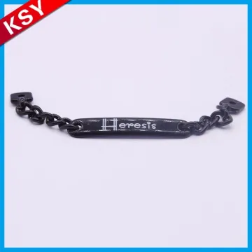 Latest New Design Professional Production Small Name Plate Letters Logo Engraved Oem Metal Label For Bag