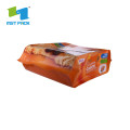 plastic aluminium foil side gusset top frozen pet food packaging bag