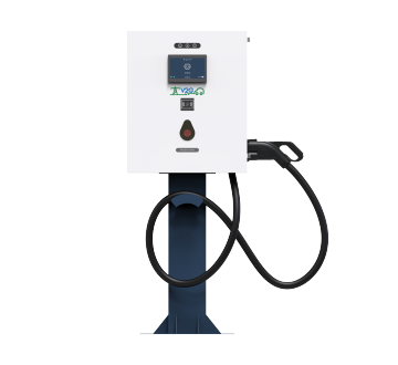 Blue-White Vertical DC EV Charging Station