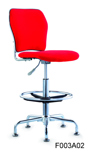 Fabric and metal swivel chair