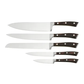 Stainless blade set with pakka wood handle