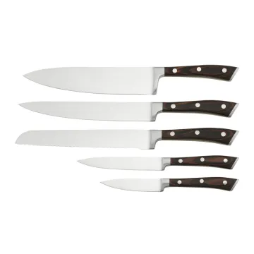 Stainless blade set with pakka wood handle