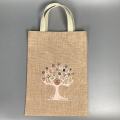 Shopping Tote Bag Large 2 Tone Jute Burlap