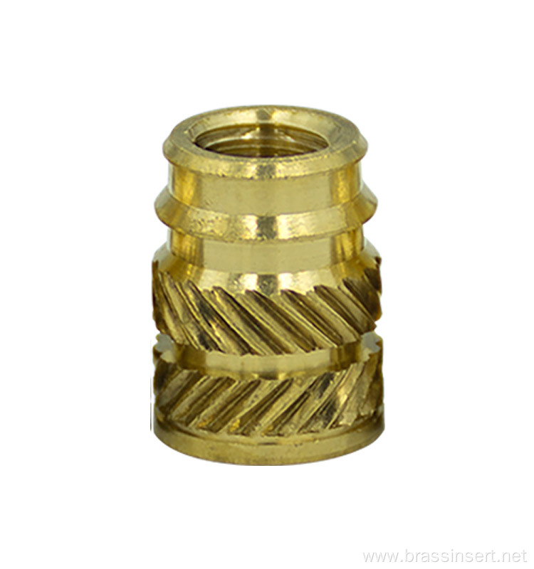 M4 press-in and injection knurled brass insert nut