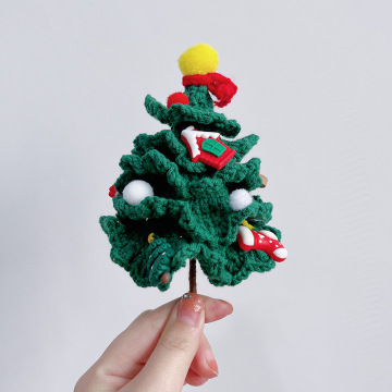 Creative Handmade Woven Yarn Christmas Tree Ornaments - Funny Crochet Decorations Gift Set