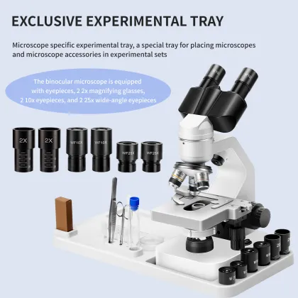 Zoom 2000x Monocular Student Microscope for Kids - Educational Lab Scope