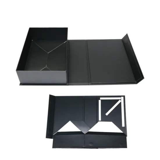 Black Innovative Clothes Folding Packaging Box with Magnet