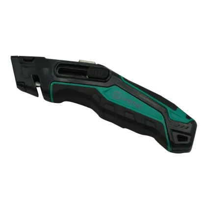 Toughbuilt Scraper Utility Knife - Safety Retracting Paper Cutter with Blade Storage