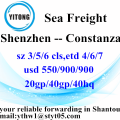 Serviços de frete marítimo de Shenzhen para Constanza