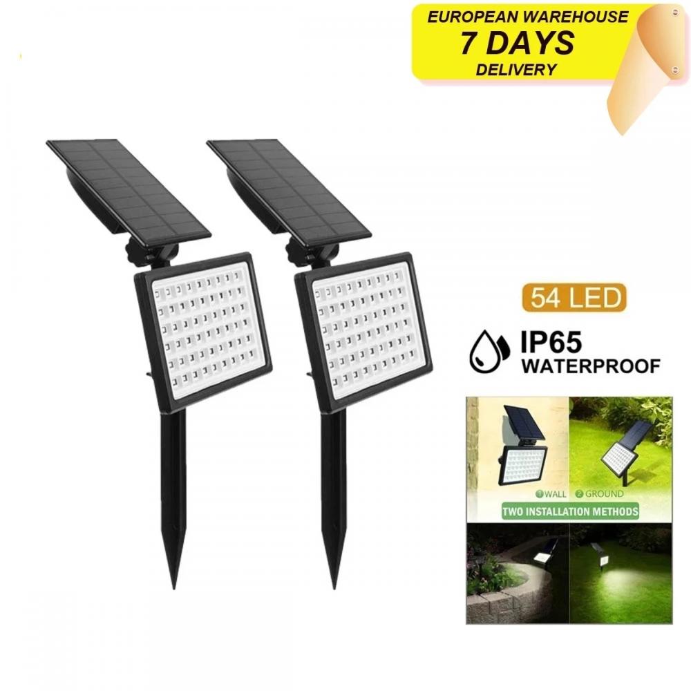 Lâmpada de luz solar ao ar livre 54led