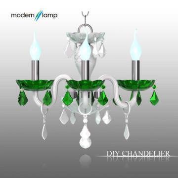 2013 Modern green crystal chandelier lighting/DIY chandelier