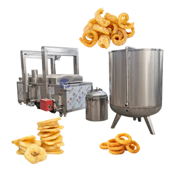 Vakuumölfiltermaschine mit kontinuierlicher Frittierausrüstung für Hühnersteak, Pommes Frites, Zwiebelringe und Falafel