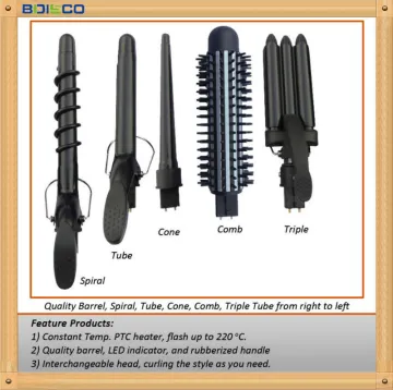 5 in 1 set Professional Hair Curler, Curling Wand set, Spiral Curling Iron, Conical Curler