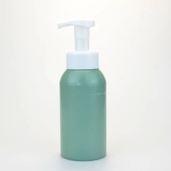 luxury OEM Logo printed empty hand wash soap liquid aluminum foaming pump bottle 150ml 200ml 300ml 500ml