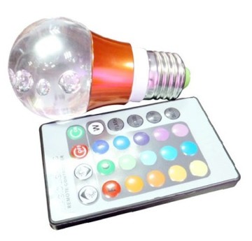 3W E27 RGB Bulb for Decoration with Remote Controller