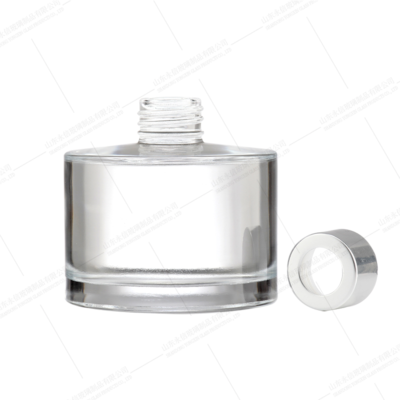 Personalized fragrance diffuser glass bottle round