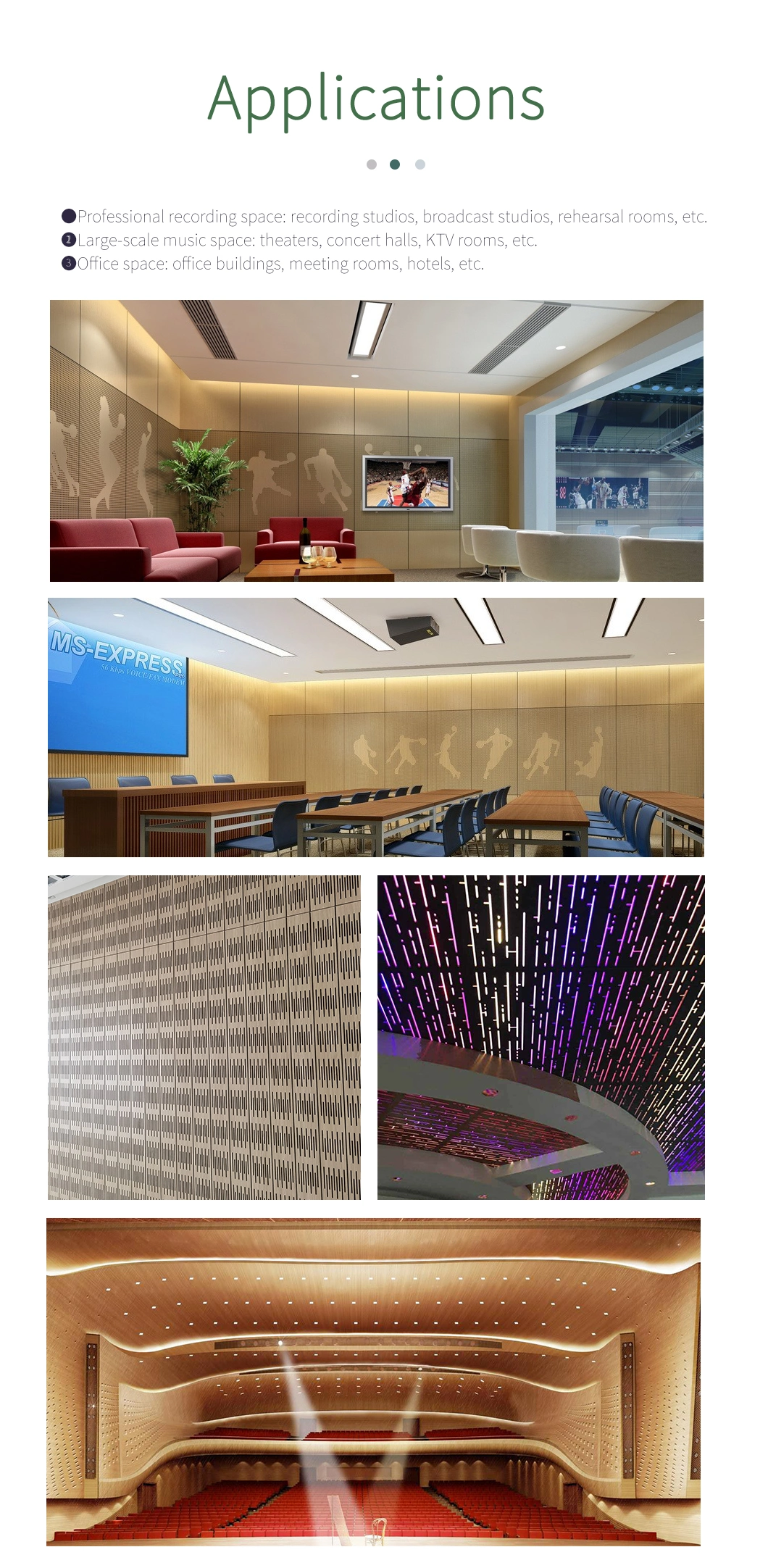 Acoustic Interior Soundproof Art Pattern Wall Art Sound Absorbing Panels for Office