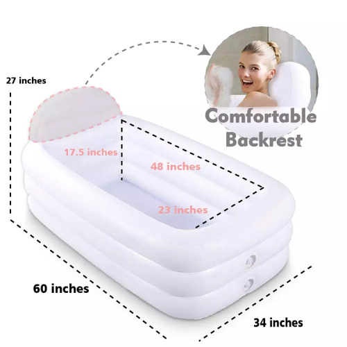 Inflatable Free-Standing Adult Bath Tub portable air bathtub