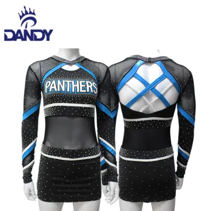Sparkling Blue Cheerleader Outfit