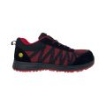 Black Red Flyknit Safety Shoes