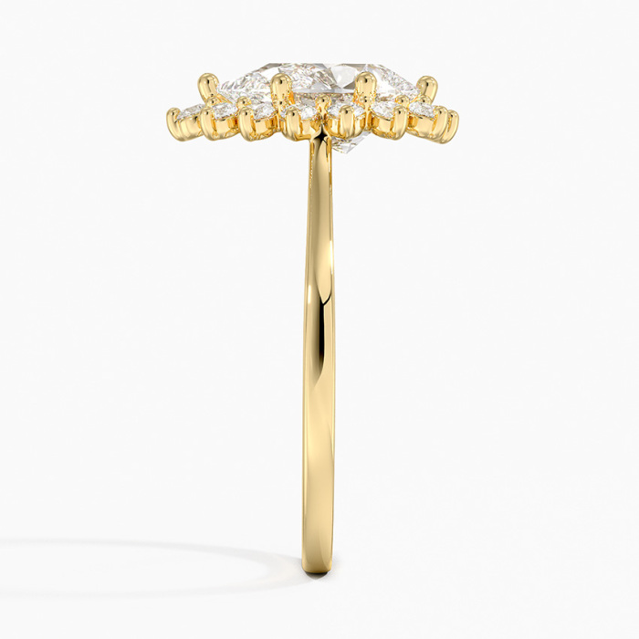 แหวนเพชรแล็บทรงแพร์คัทสุดหรู 3.5 กะรัต