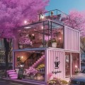 Modernes Container Kaffeehaus