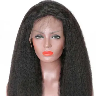 light yaki virgin 370 pegasus orange virgin synthetic with baby brown human hair lace front wig for Women