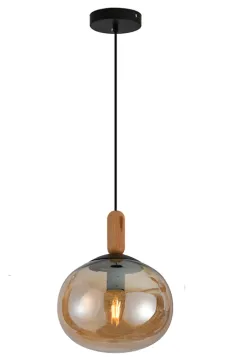 Modern 1Light Glass amber Ball Hanging Pendant lamp