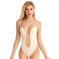 U Plunge Backless Strapless Bodysuit-bh