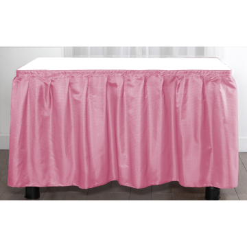 Hot Selling Dobby Polyester Fitted Tablecloth for Wedding Banquets
