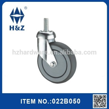 Steel grey shopping cart caster wheels